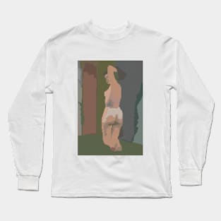 Pixel Art (a girl on her knees) Long Sleeve T-Shirt